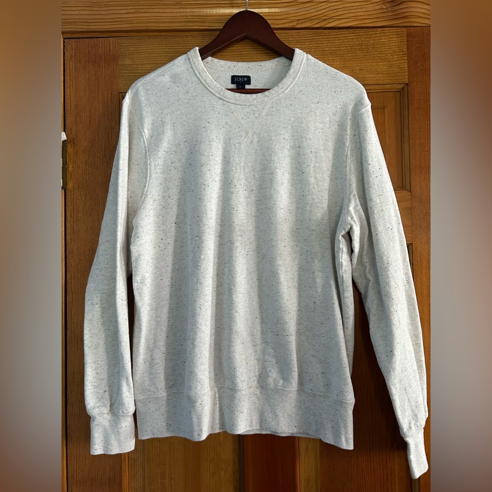J. Crew Men's Cream Speckled Crewneck Sweater